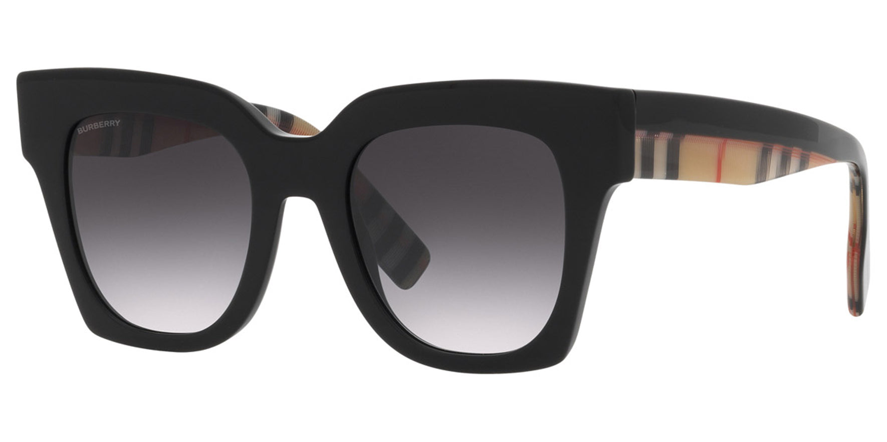 Burberry Kitty Black Oversize Square w/ Gradient Lens