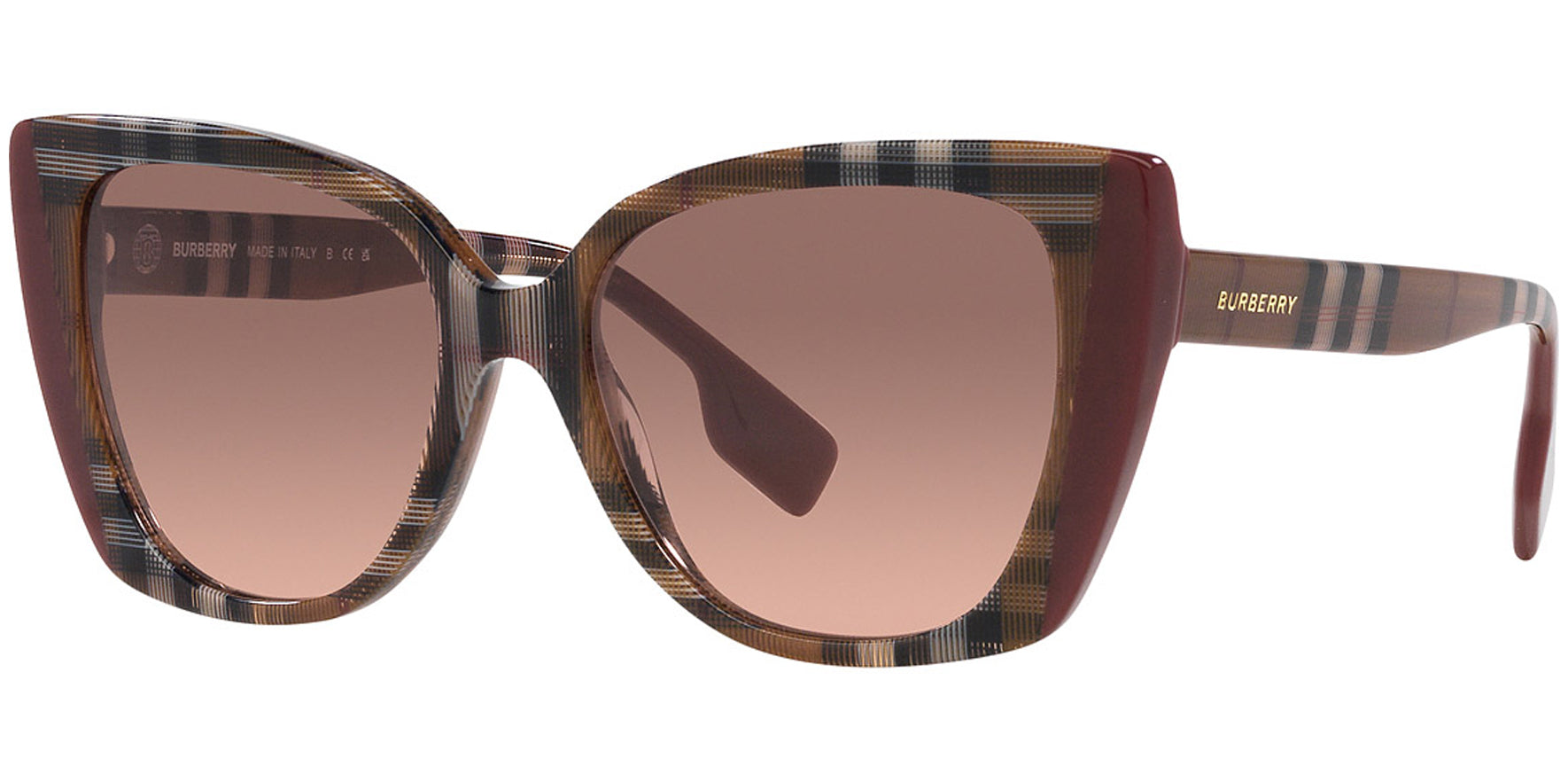 Burberry Meryl Squared Oversize Cat Eye w/ Gradient Lens