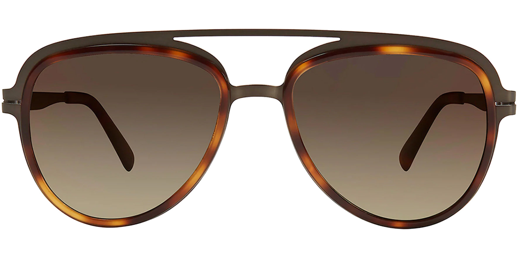 Modo Polarized Titanium Aviator Sunglasses w/ Gradient Lens