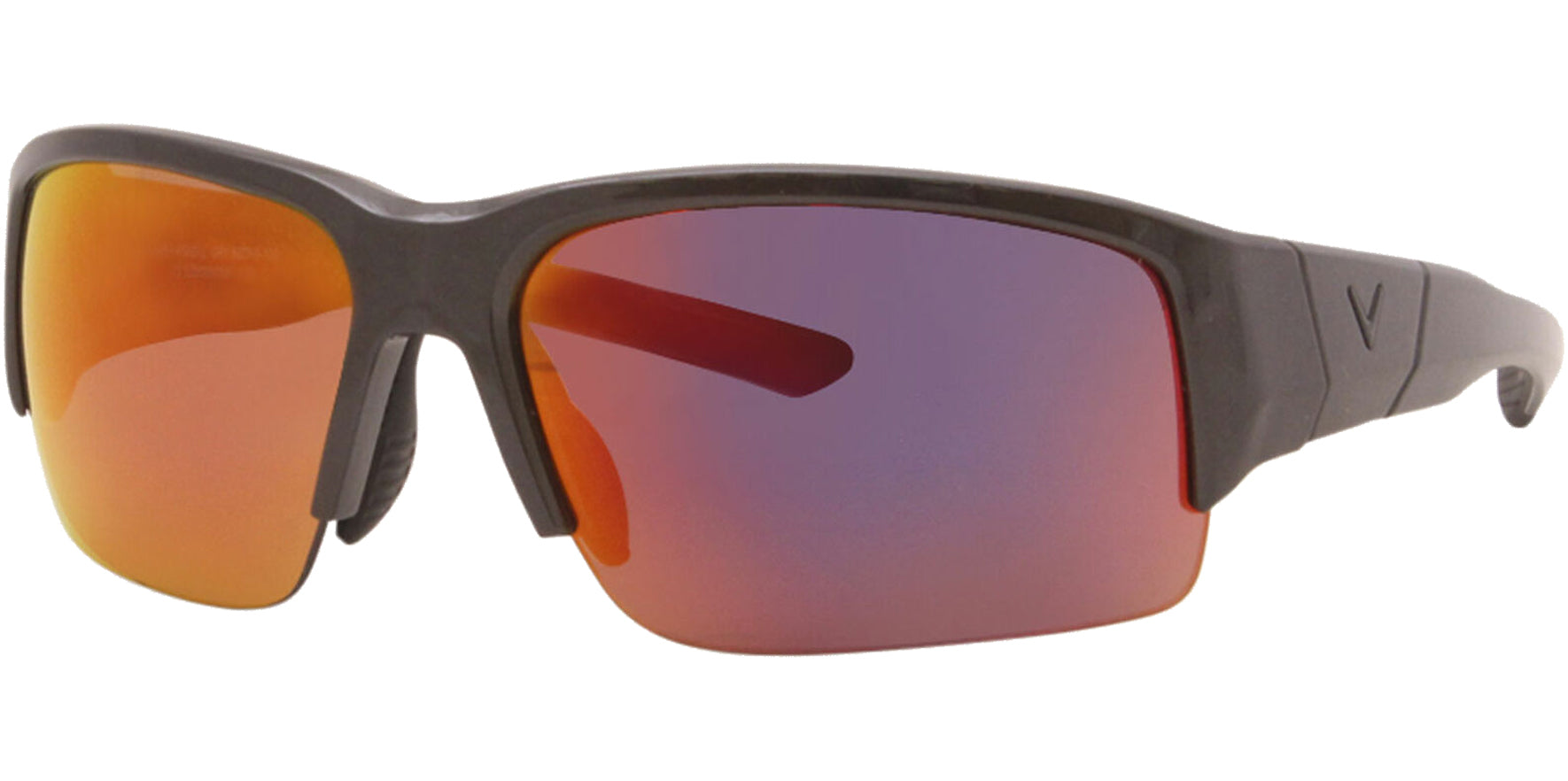 Callaway Haskell Semi-Rimless Sports Wrap w/ Mirrored Lens