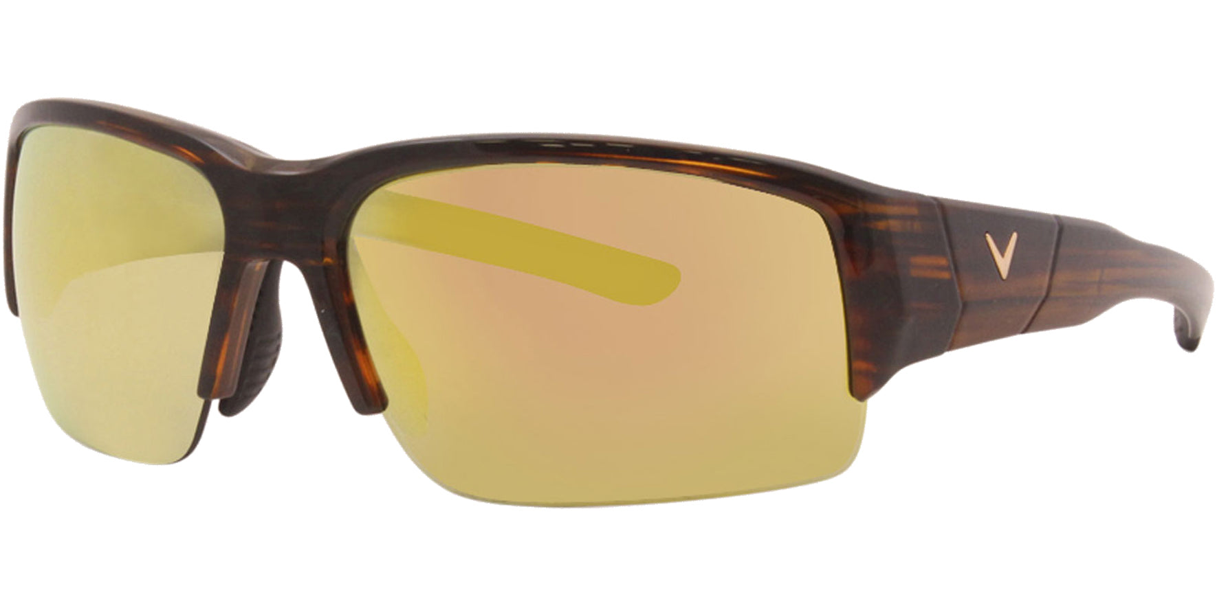 Callaway Haskell Semi-Rimless Sports Wrap w/ Mirrored Lens