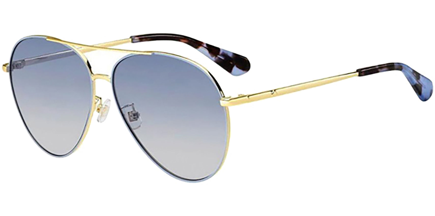 Kate Spade Carolane Gold-Tone Aviator w/ Gradient Lens