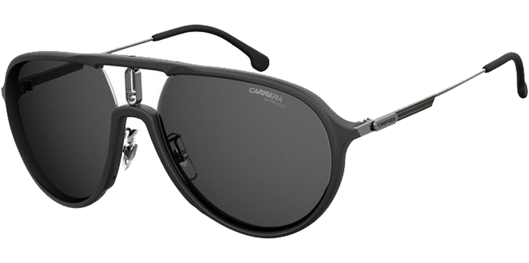 Carrera Matte Black/Silver-Tone Aviator