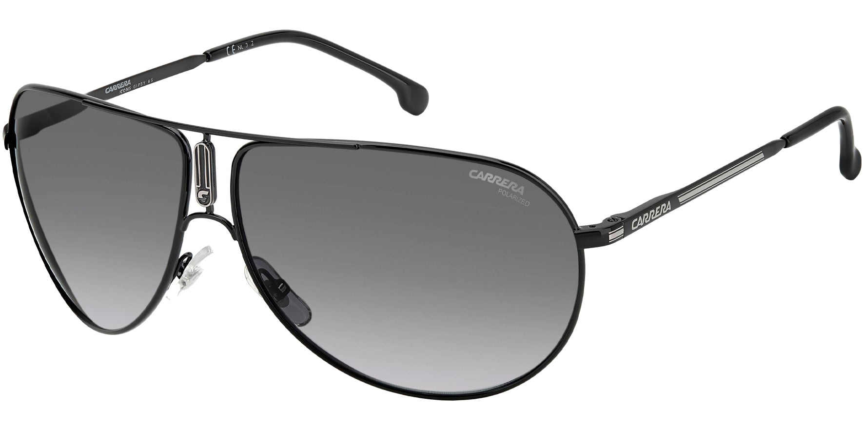 Carrera Special Edition Gipsy 65 Polarized Black Aviator - Eyedictive