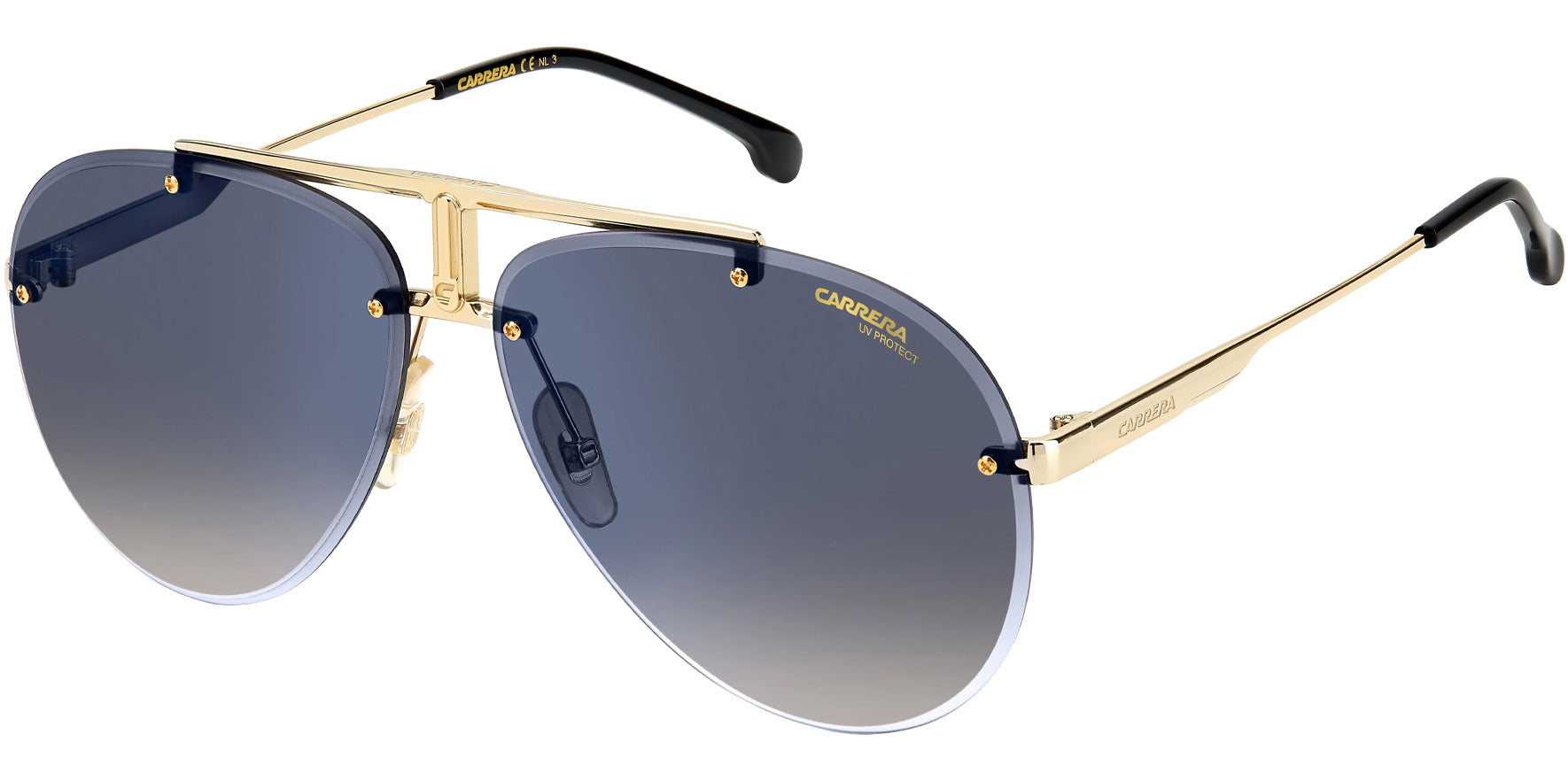 Carrera Stylized Rimless Aviator - Eyedictive