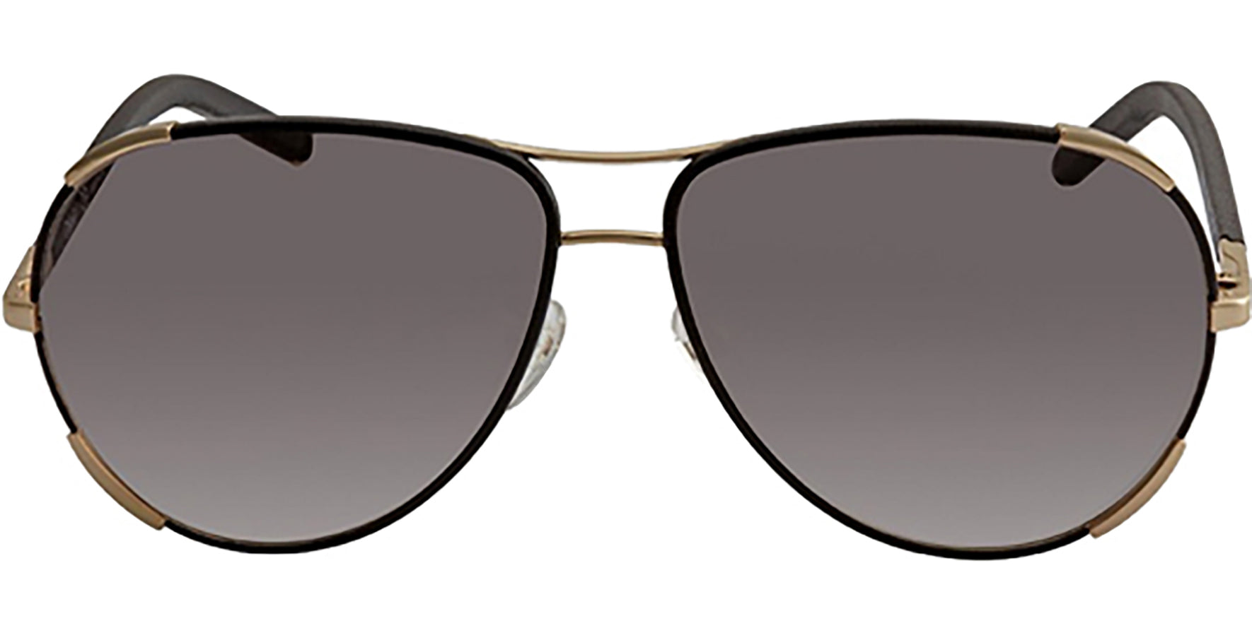 Chloe Black Leather Wrapped Aviator - Eyedictive