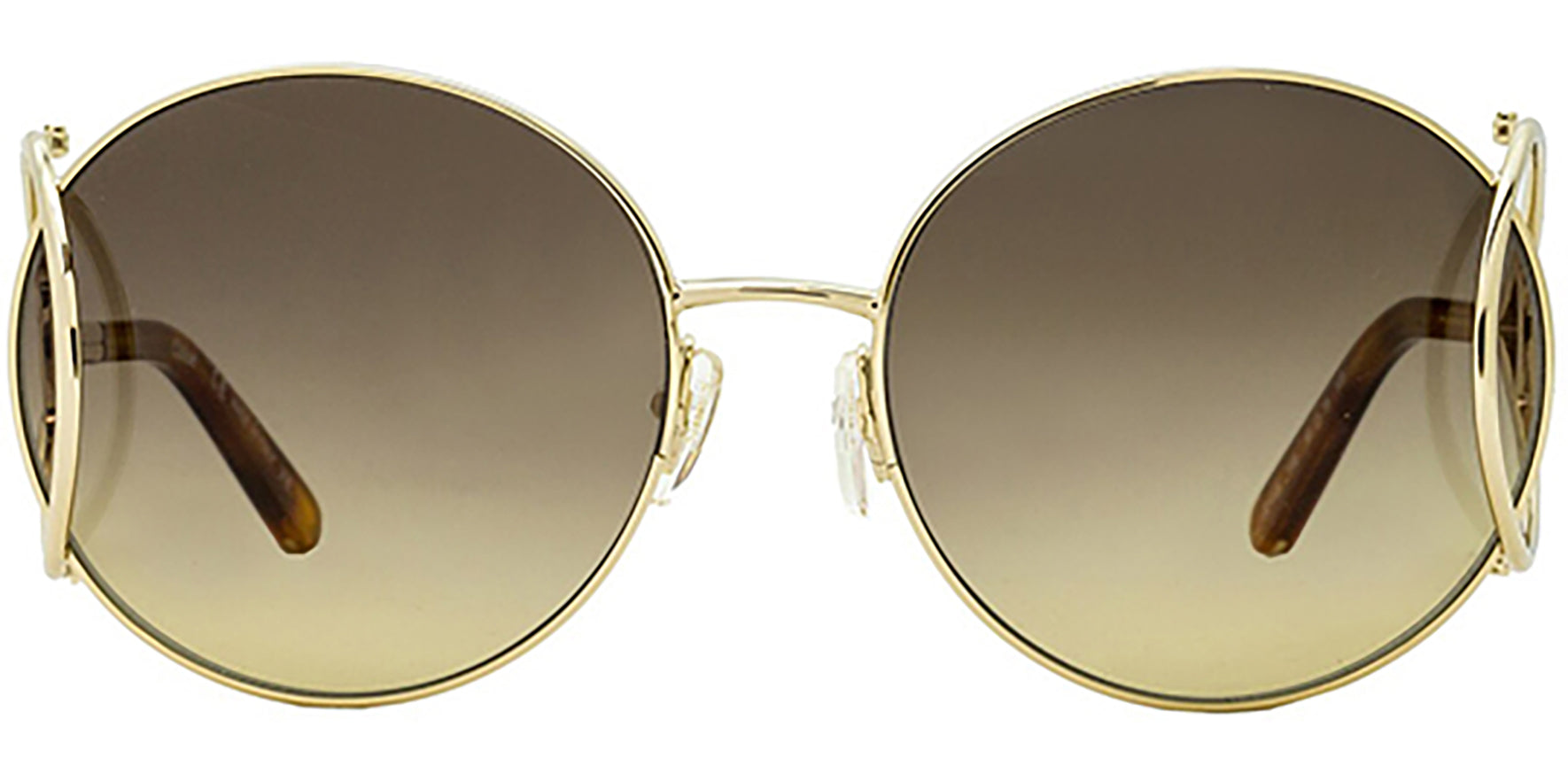 Chloe Jackson Gold-Tone/Blonde Havana Designer Round - Eyedictive