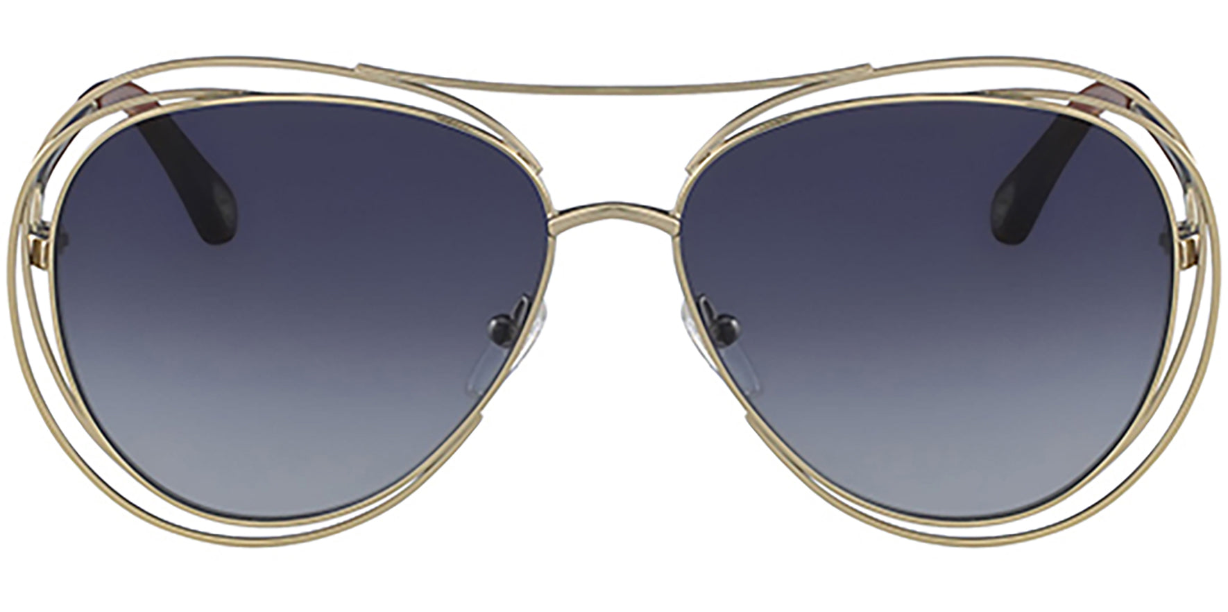 Chloe Carlina Gold-Tone Oversize Aviator - Eyedictive