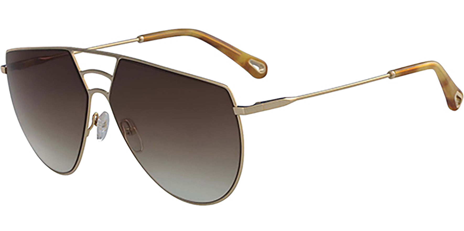 Chloe Ricky Gold-Tone Aviator w/ Gradient Lens - Eyedictive