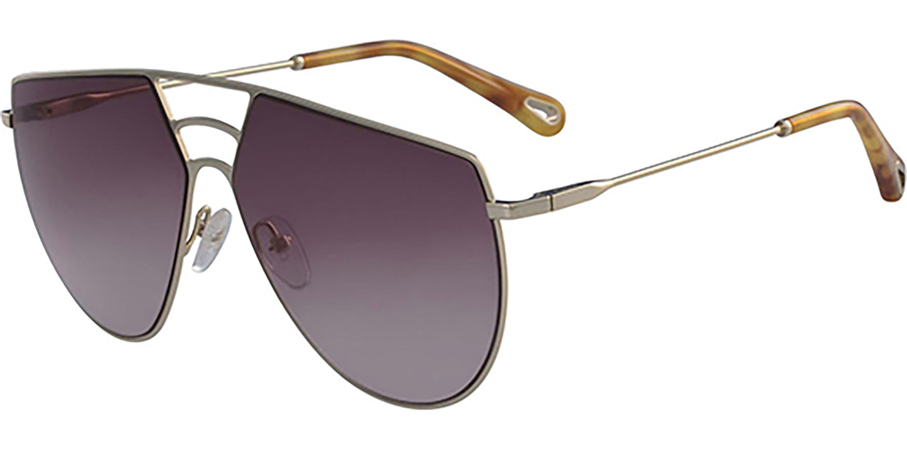 Chloe Ricky Gold-Tone Aviator w/ Gradient Lens - Eyedictive