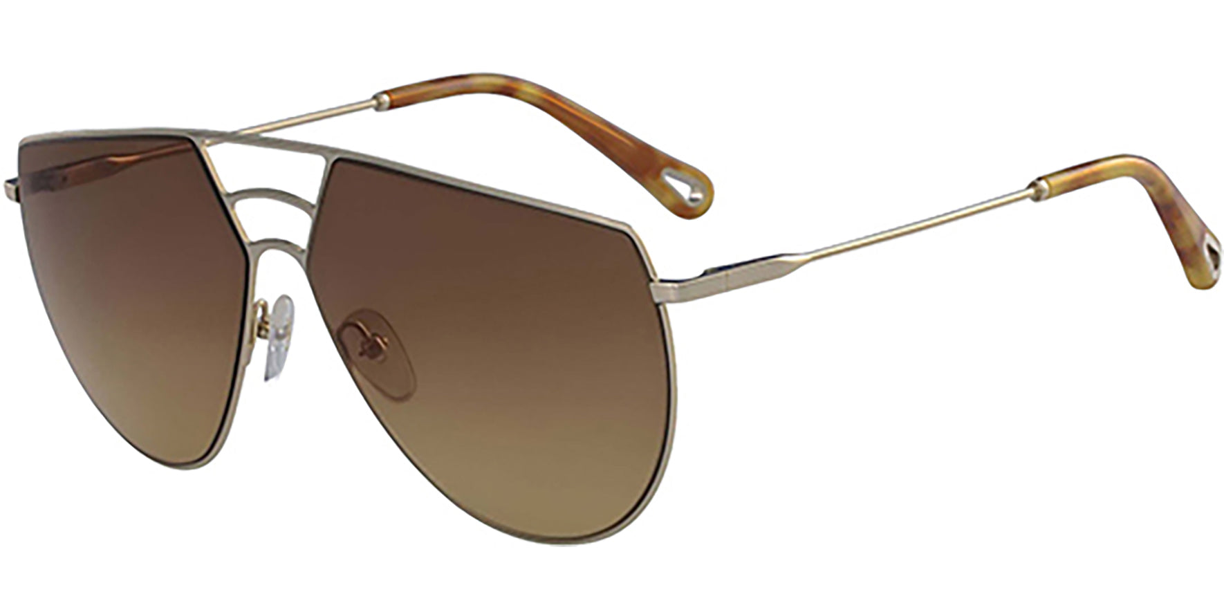 Chloe Ricky Gold-Tone Aviator w/ Gradient Lens - Eyedictive