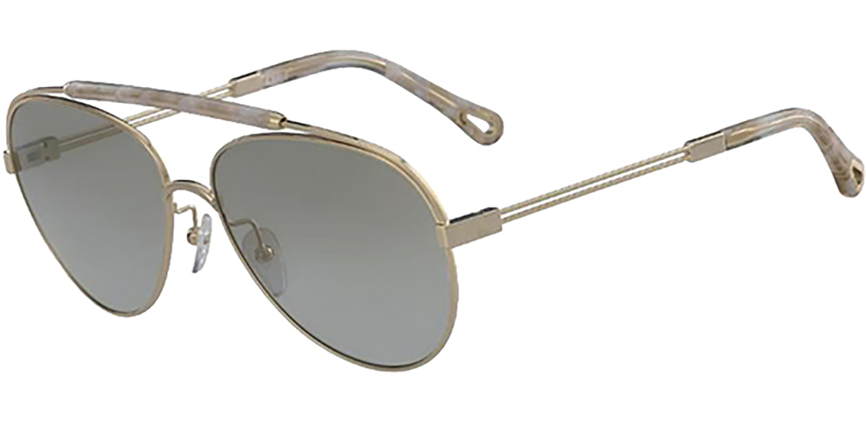 Chloe Reece Gold-Tone Aviator w/ Gradient Lens - Eyedictive