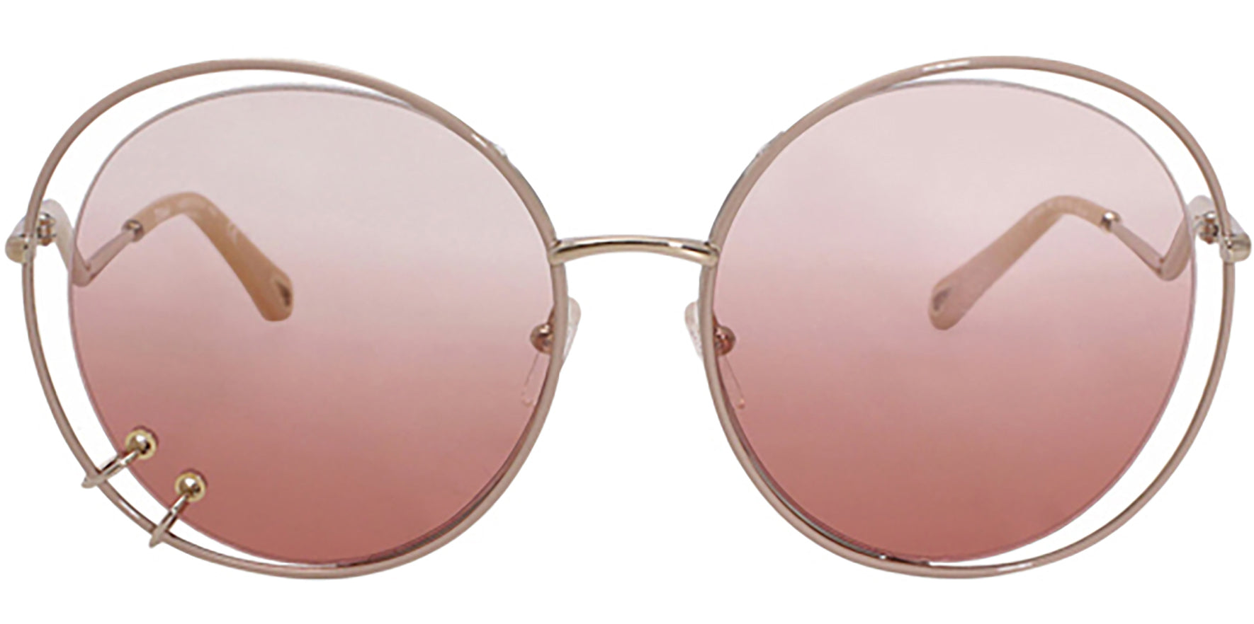 Chloe Wendy Gold-Tone Oversize Round - Eyedictive