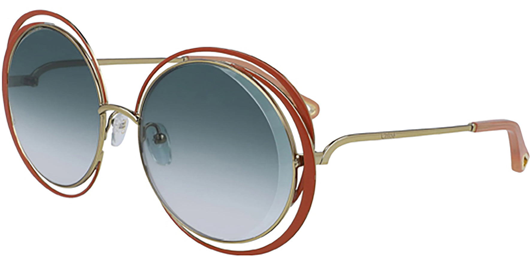 Chloe Carlina Oversize Round Cutaway w/ Beveled Lens - Eyedictive