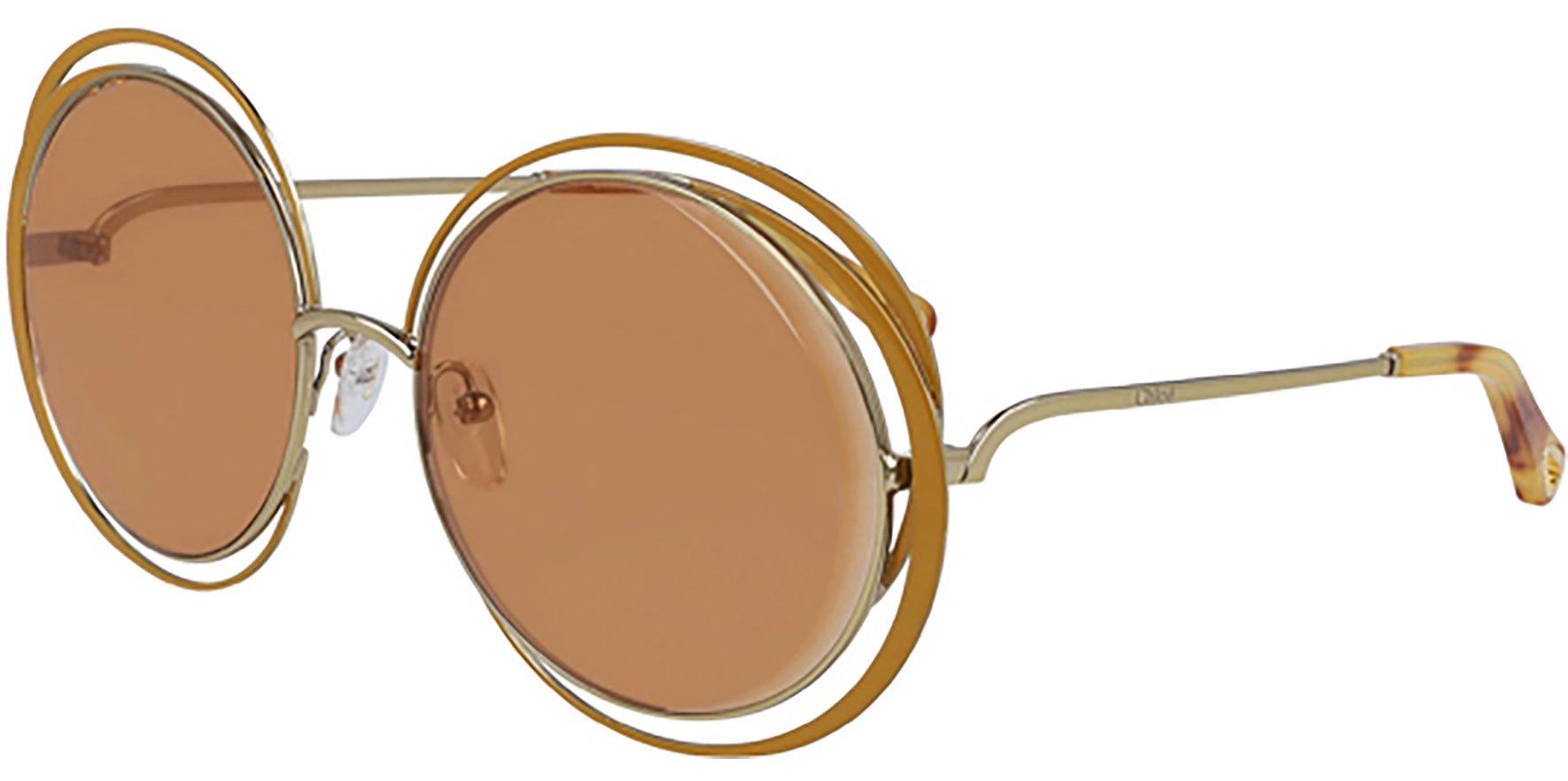 Chloe Carlina Oversize Round Cutaway w/ Beveled Lens - Eyedictive