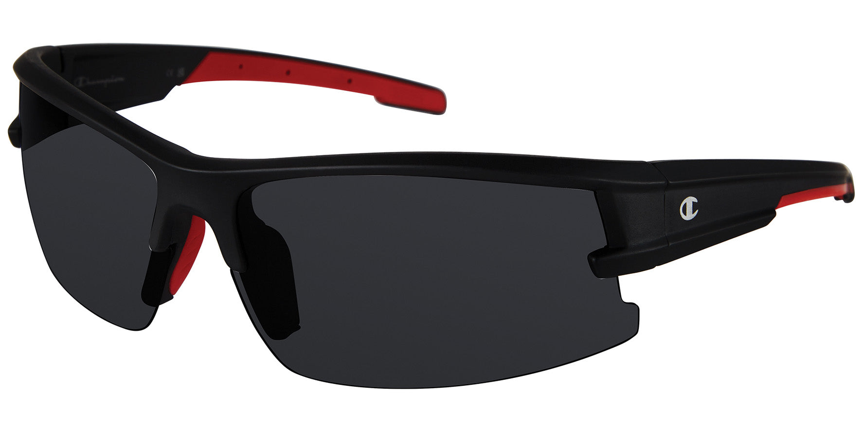 Champion HD Polarized Matte Black Semi-Rimless Sport Wrap