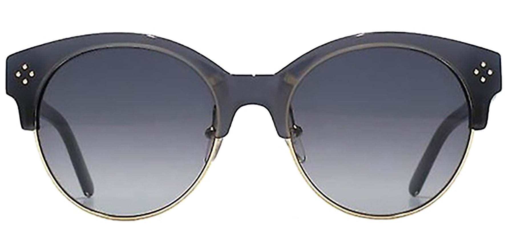 Chloe Boxwood Vintage-Round Grey Clubmaster - Eyedictive