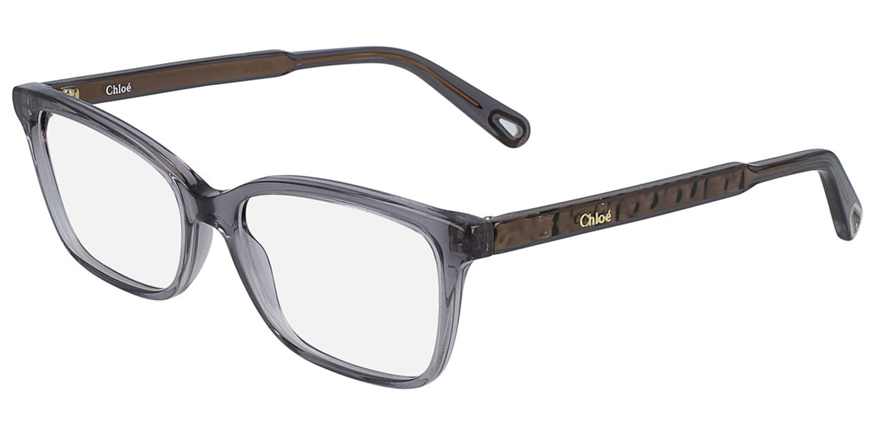 Chloe Grey Crystal Rectangular Eyeglass Frames - Eyedictive