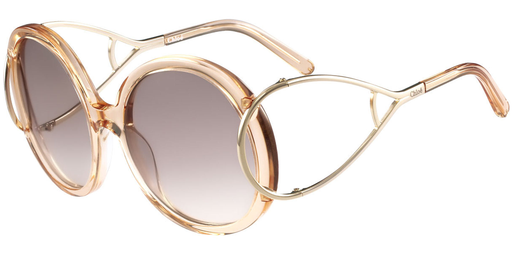 Chloe Jackson Translucent Peach Oversize w/ Gradient Lens - Eyedictive