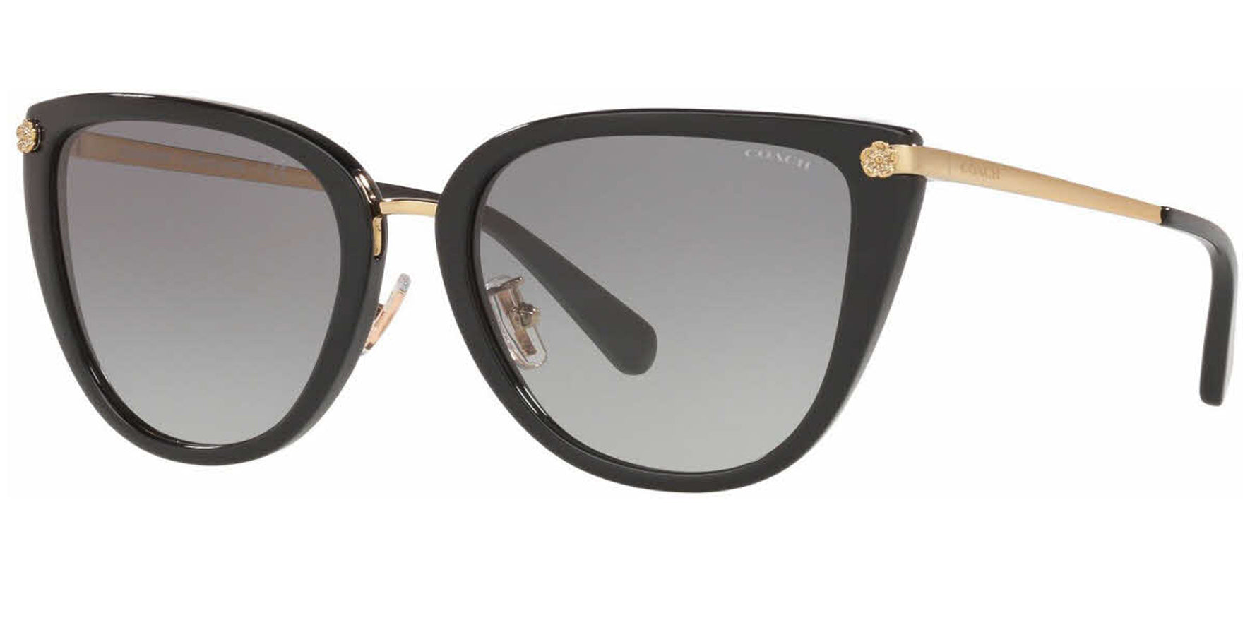 Coach Black Cat Eye w/ Flower Rivet Detail - Eyedictive