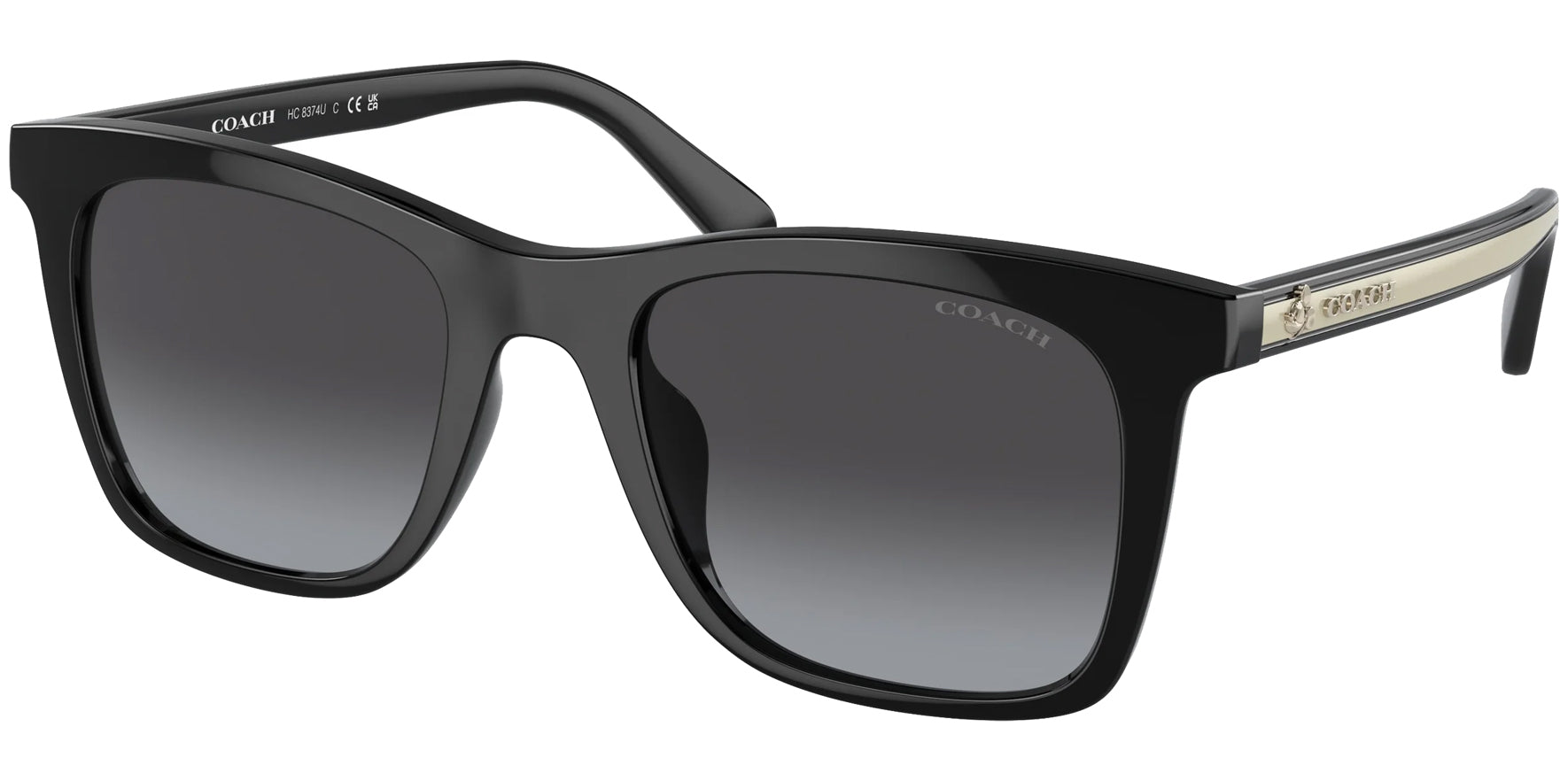 Coach Black Classic Square w/ Gradient Lens - Eyedictive