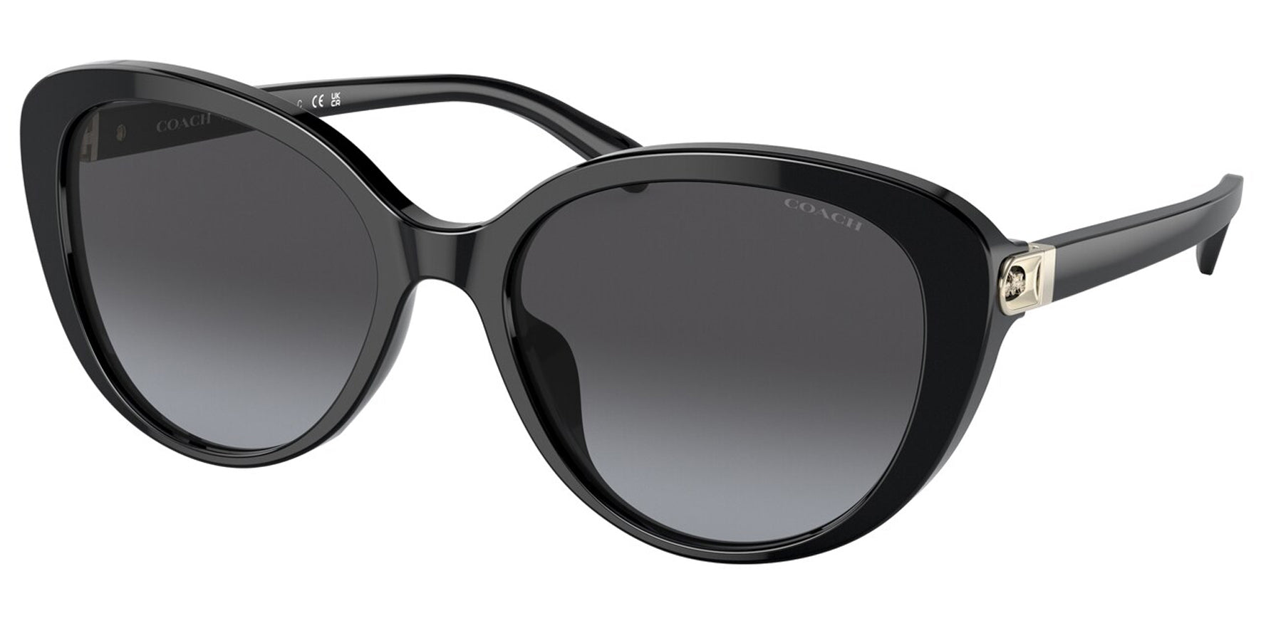 Coach Black Oval Cat Eye w/ Gradient Lens - Eyedictive