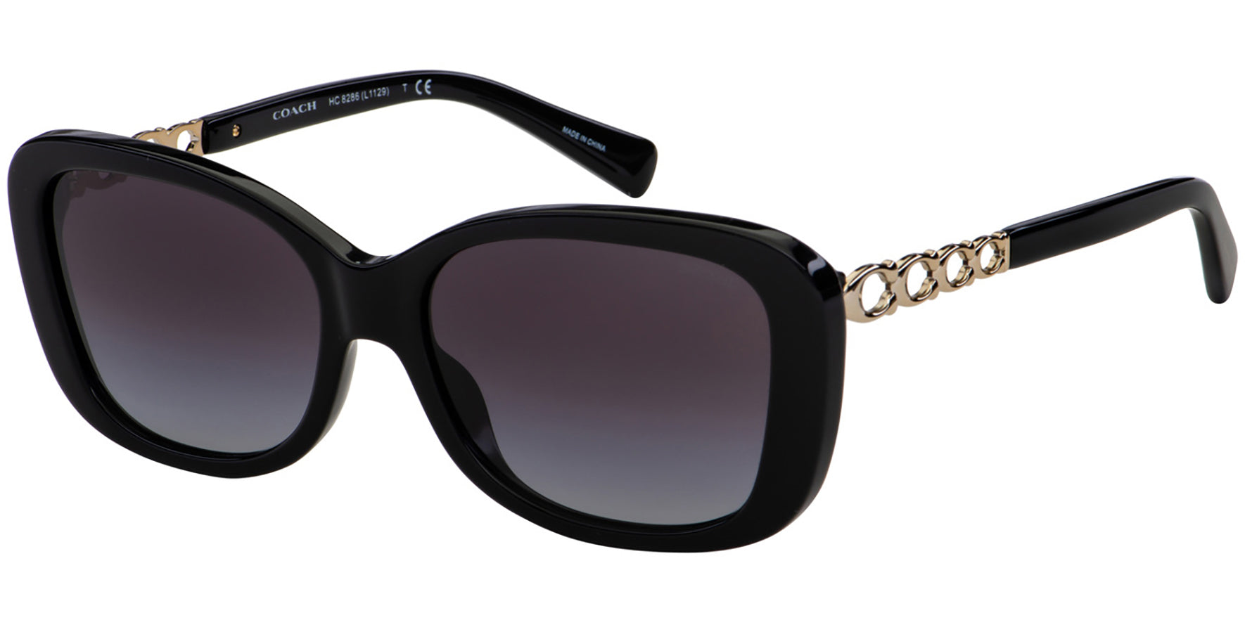 Coach Black Rectangle Butterfly w/ Gradient Lens - Eyedictive