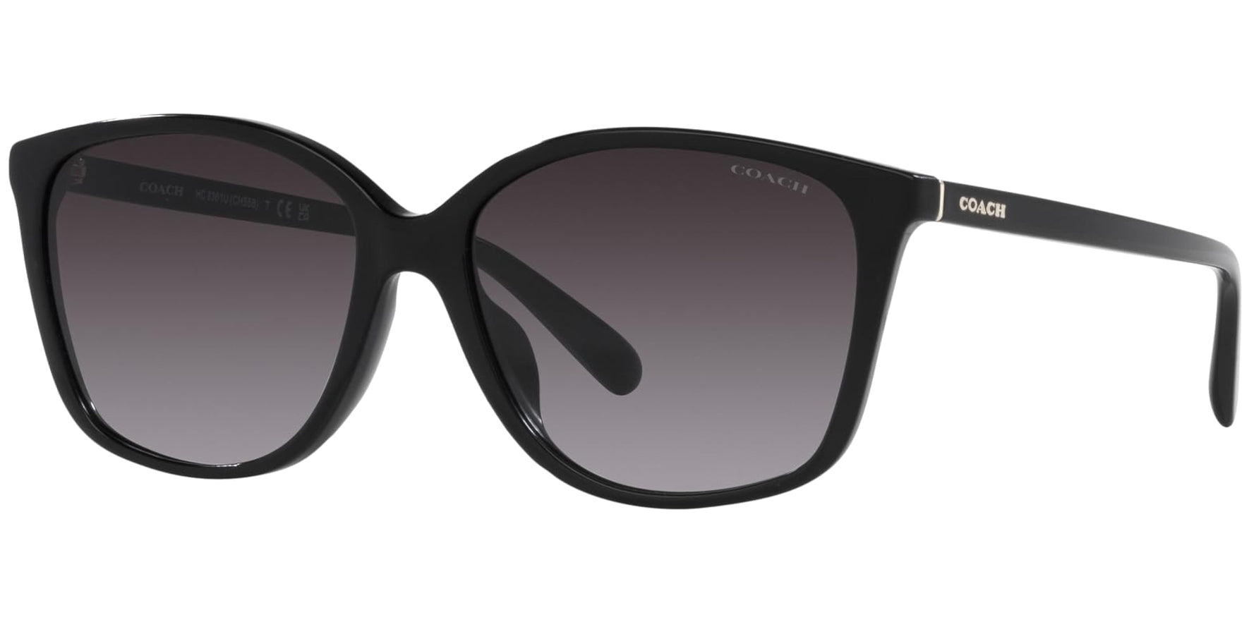 Coach Black Round Cat Eye w/ Gradient Lens - Eyedictive