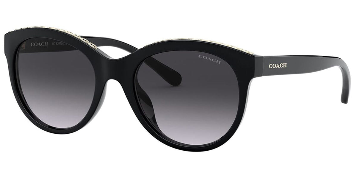 Coach Black Rounded Cat Eye w/ C Logo Brow Detail – Eyedictive