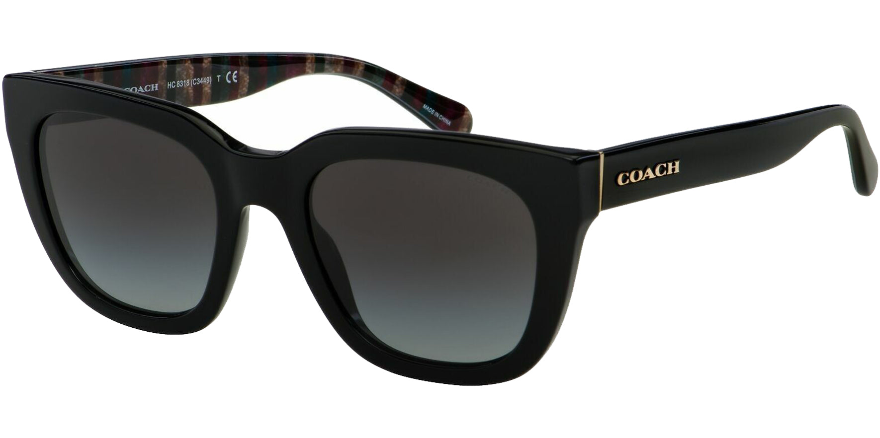 Coach Black Soft Square w/ Gradient Lens