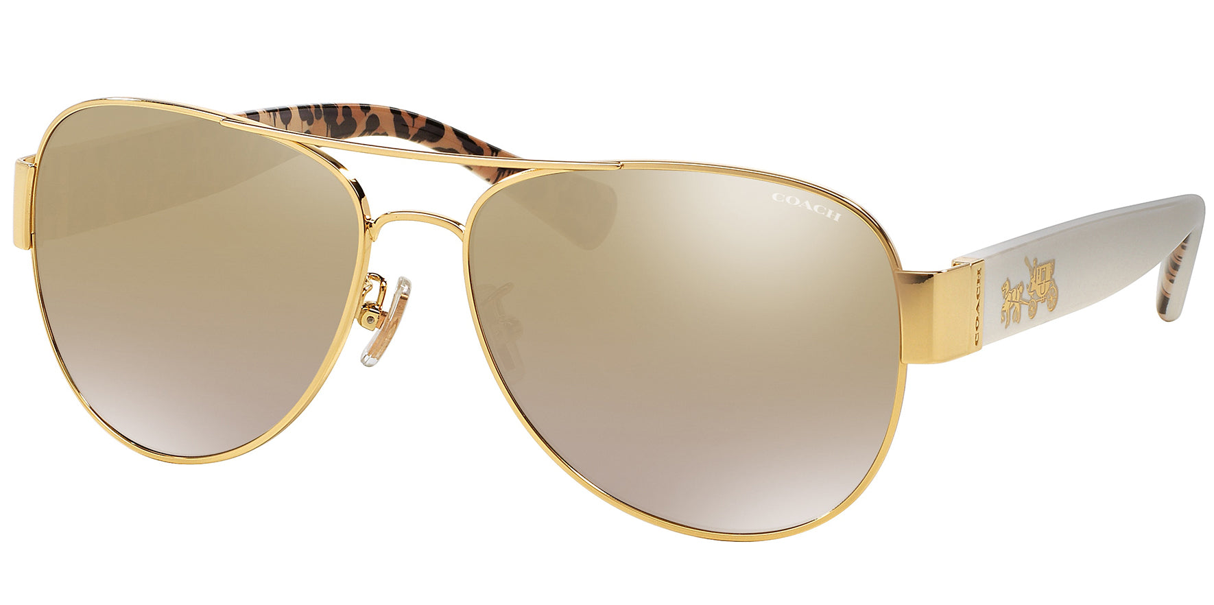 Coach Gold-Tone/Ivory Wild Beast Pilot - Eyedictive