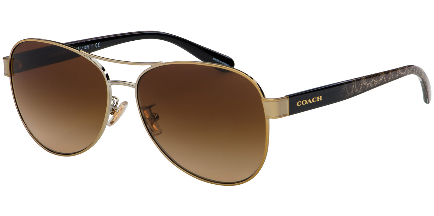 Coach Light Gold-Tone Aviator w/ Ombre Temples - Eyedictive