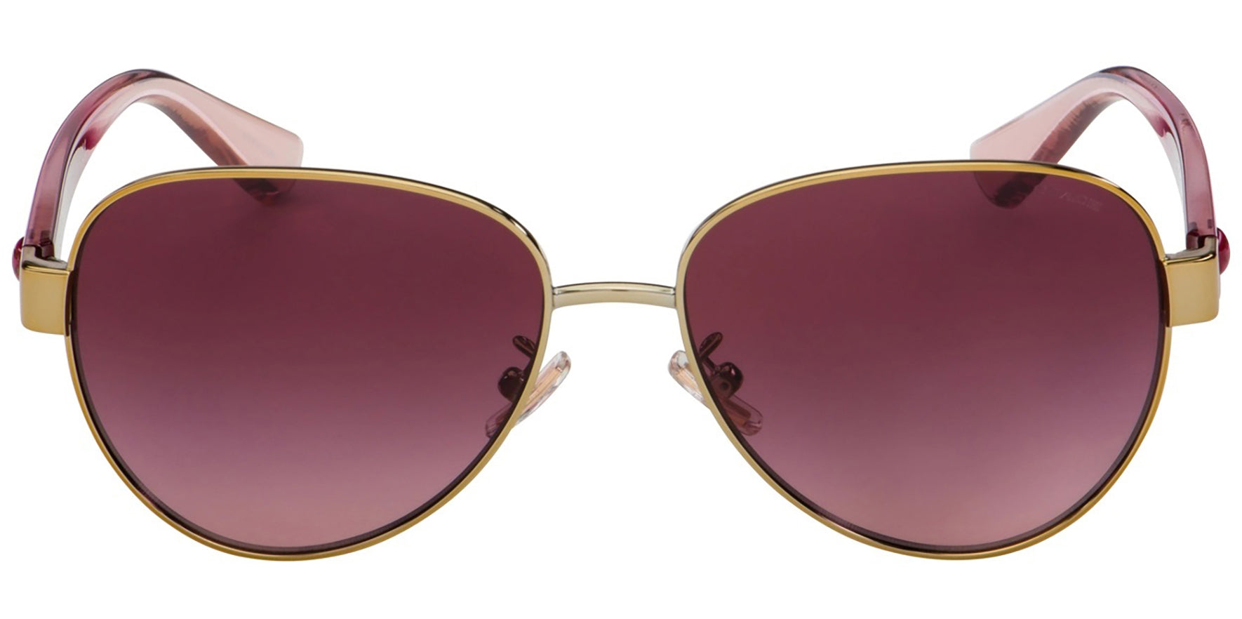 Coach Light Gold-Tone/Burgundy Aviator w/ Gradient Lens - Eyedictive