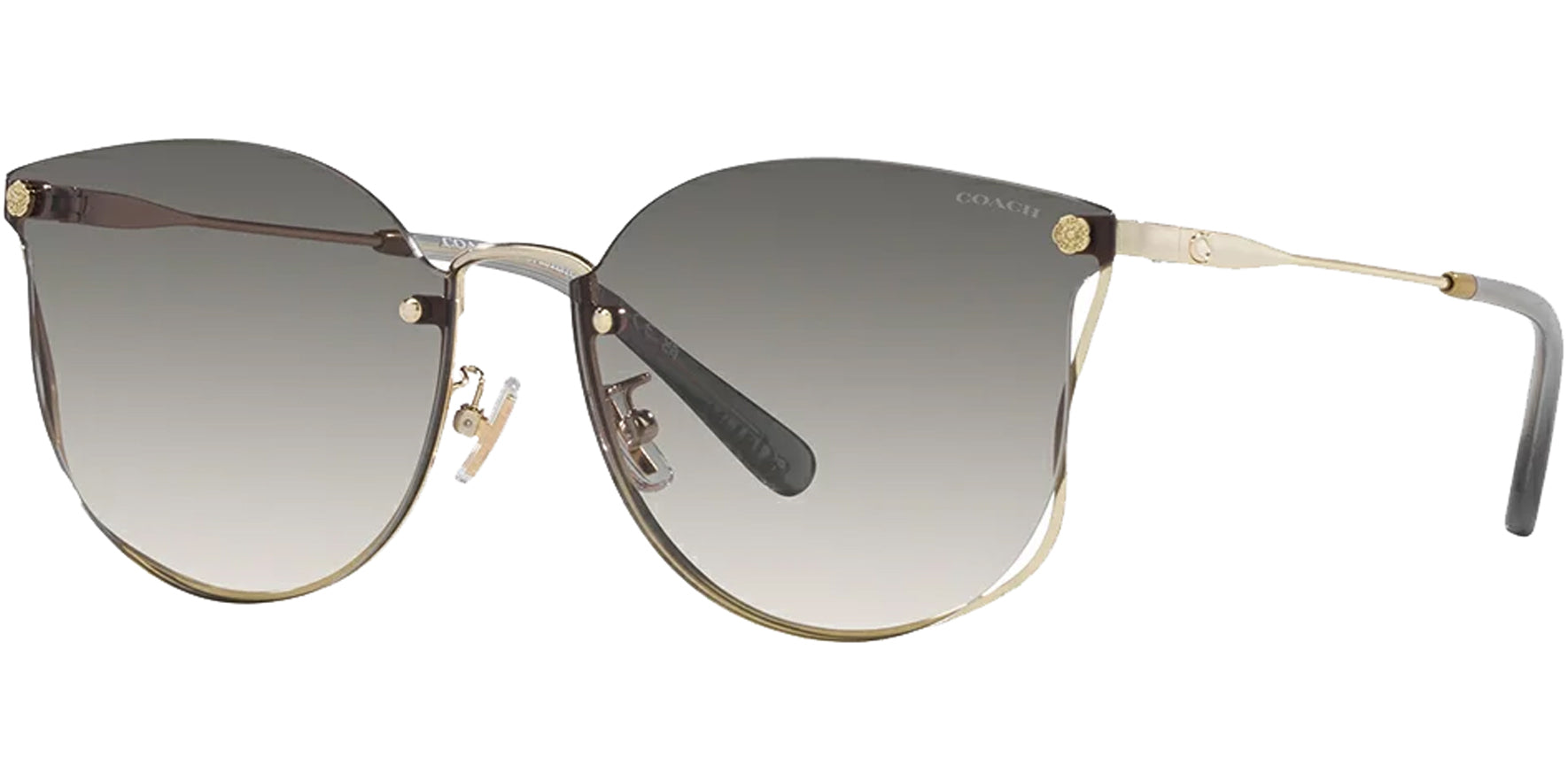 Coach Semi-Rimless Round Butterfly w/ Gradient Lens - Eyedictive