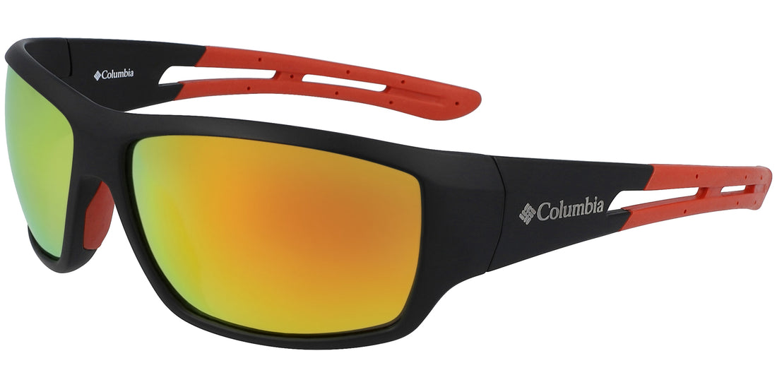 Columbia Utilizer Polarized Matte Black Sport Wrap w/ Mirror Lens ...