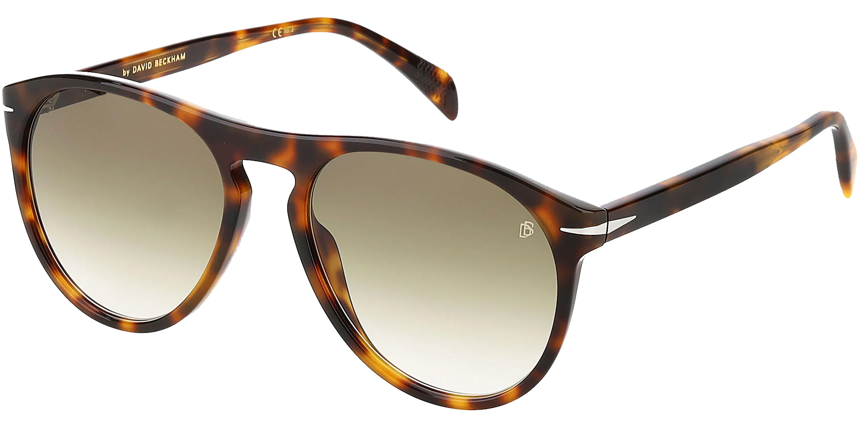 David Beckham Brown Havana Aviator w/ Gradient Lens - Eyedictive