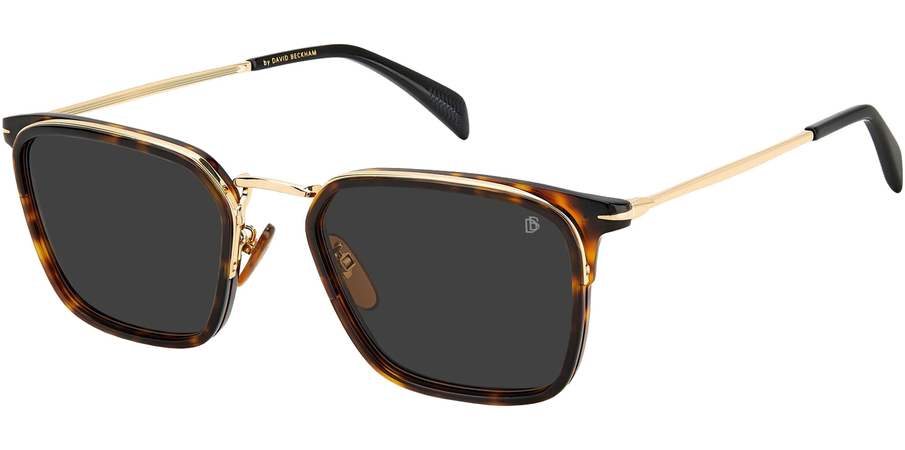 David Beckham Gold-Tone Havana Square - Eyedictive