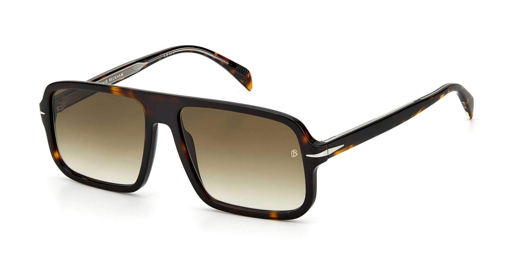 David Beckham Havana Rectangular Navigator w/ Gradient Lens - Eyedictive