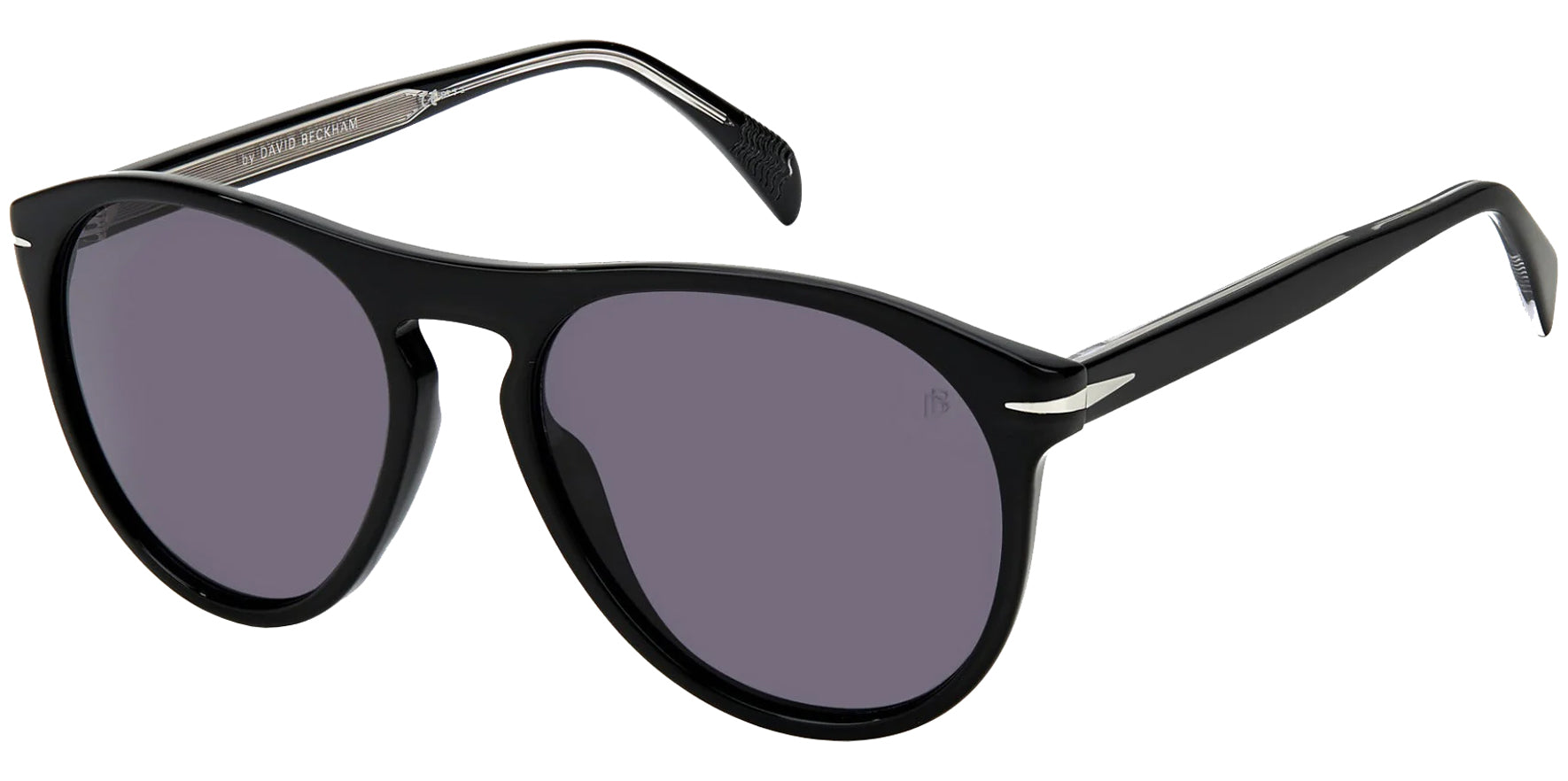 David Beckham Polarized Black Round Aviator