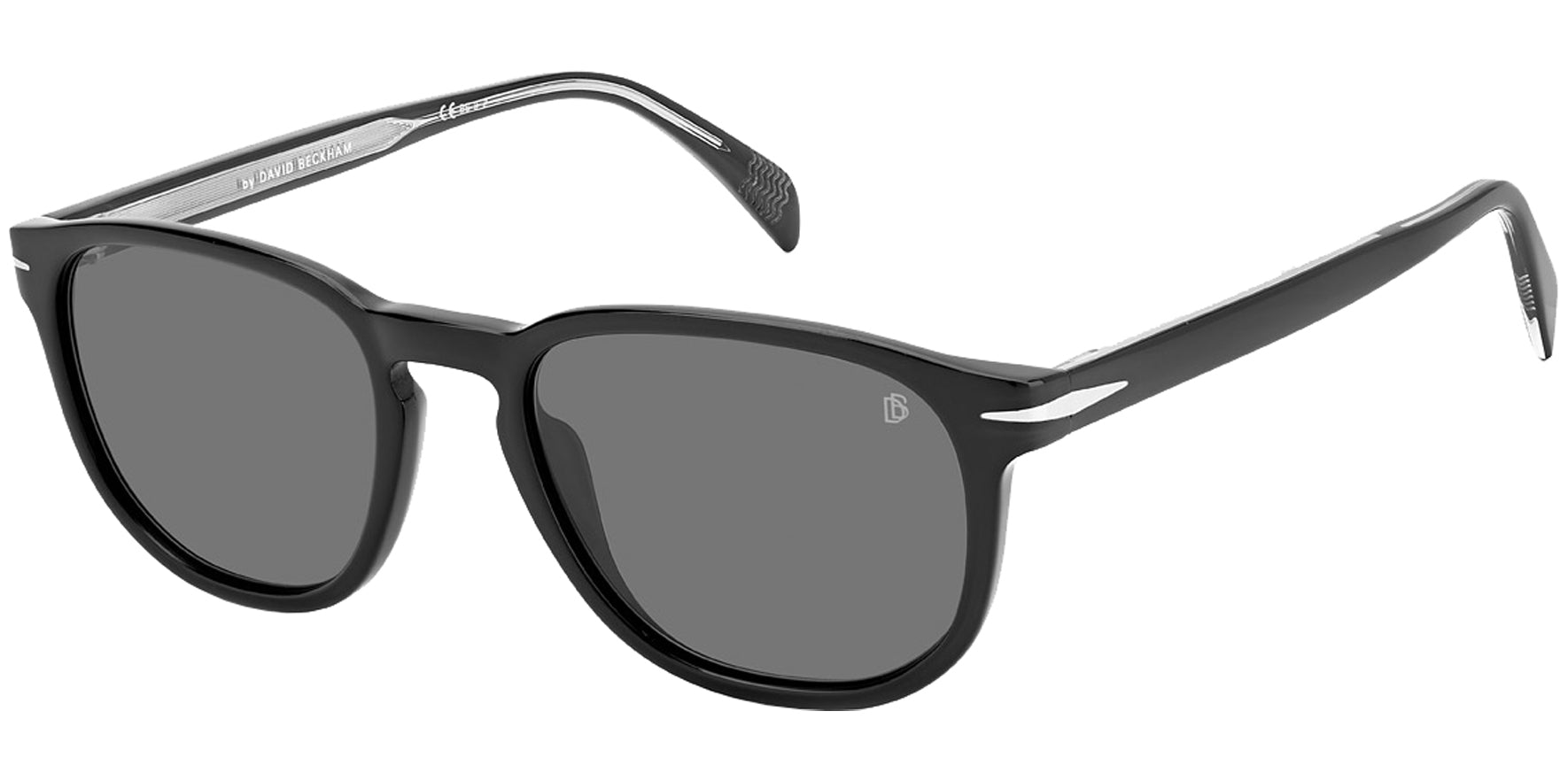 David Beckham Polarized Black Silver Pantos - Eyedictive