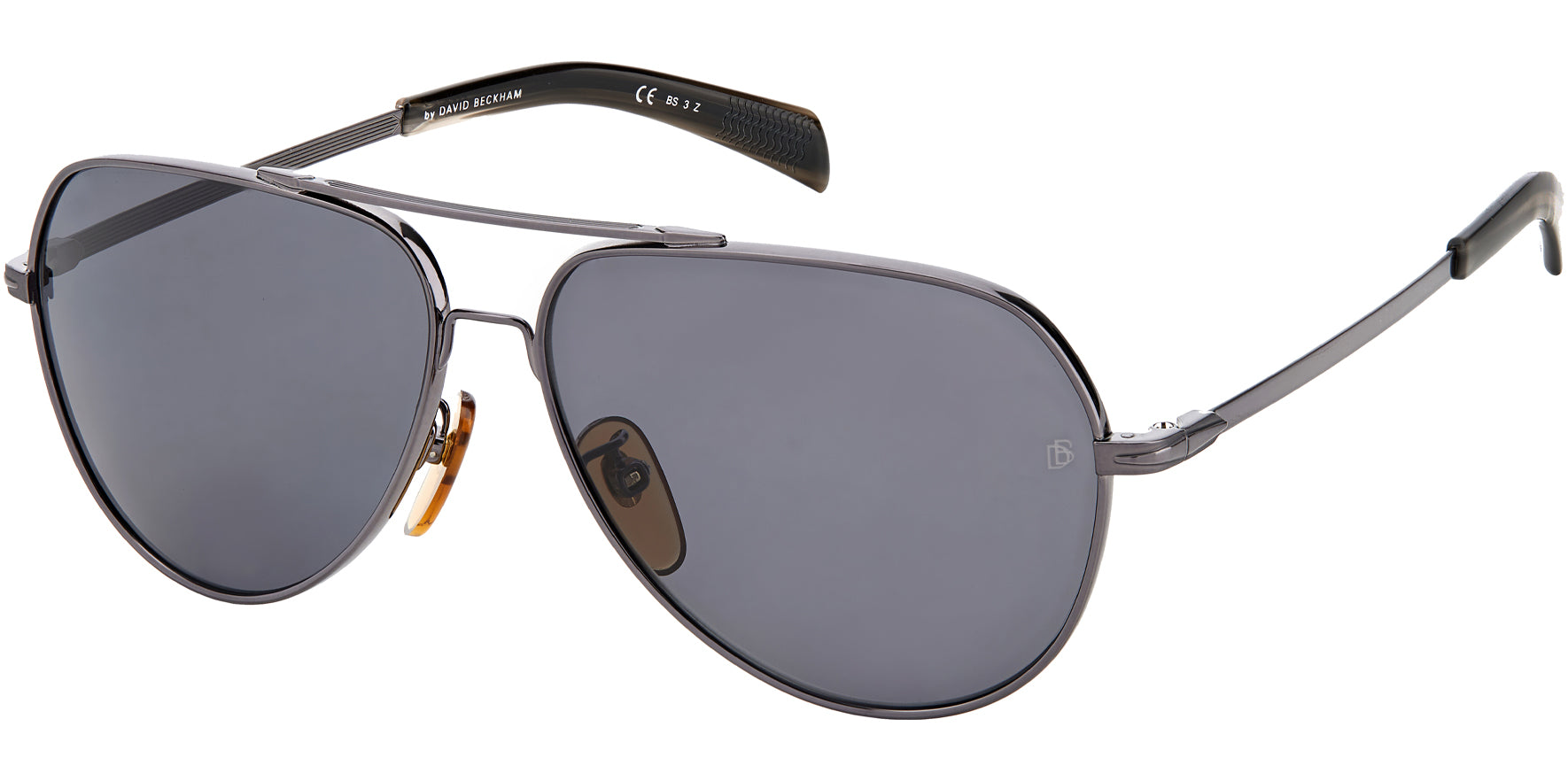 David Beckham Polarized Dark Ruthenium Aviator - Eyedictive