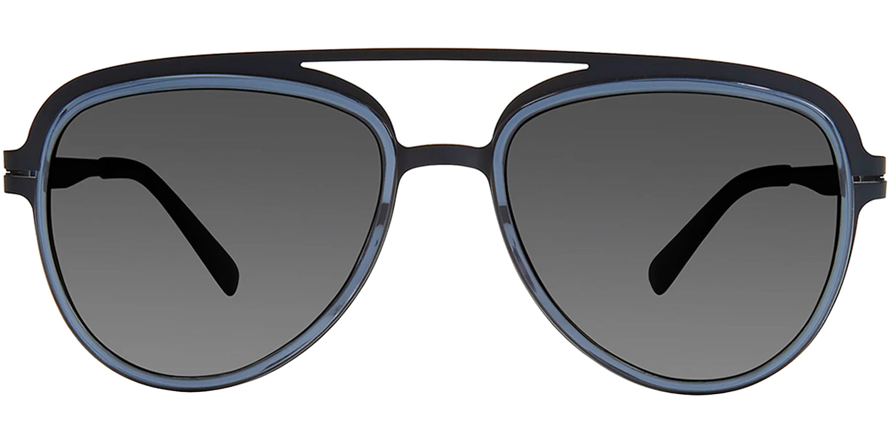 Modo Polarized Titanium Aviator Sunglasses w/ Gradient Lens