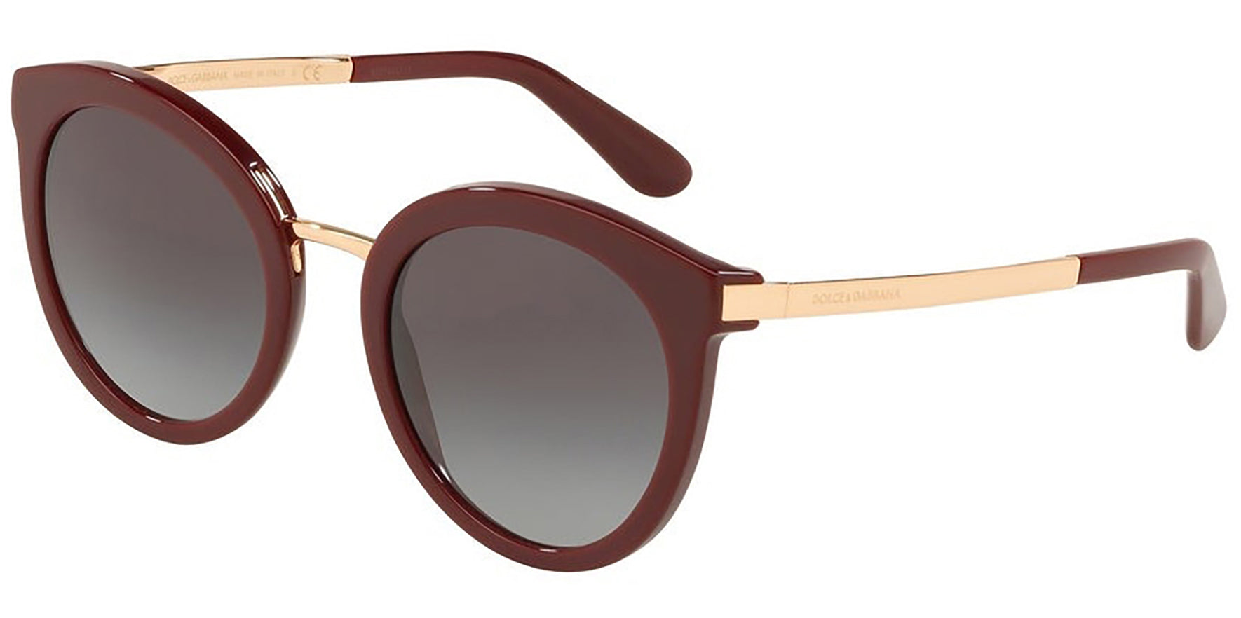 Dolce & Gabbana Bordeaux Modern Round w/ Gradient Lens - Eyedictive