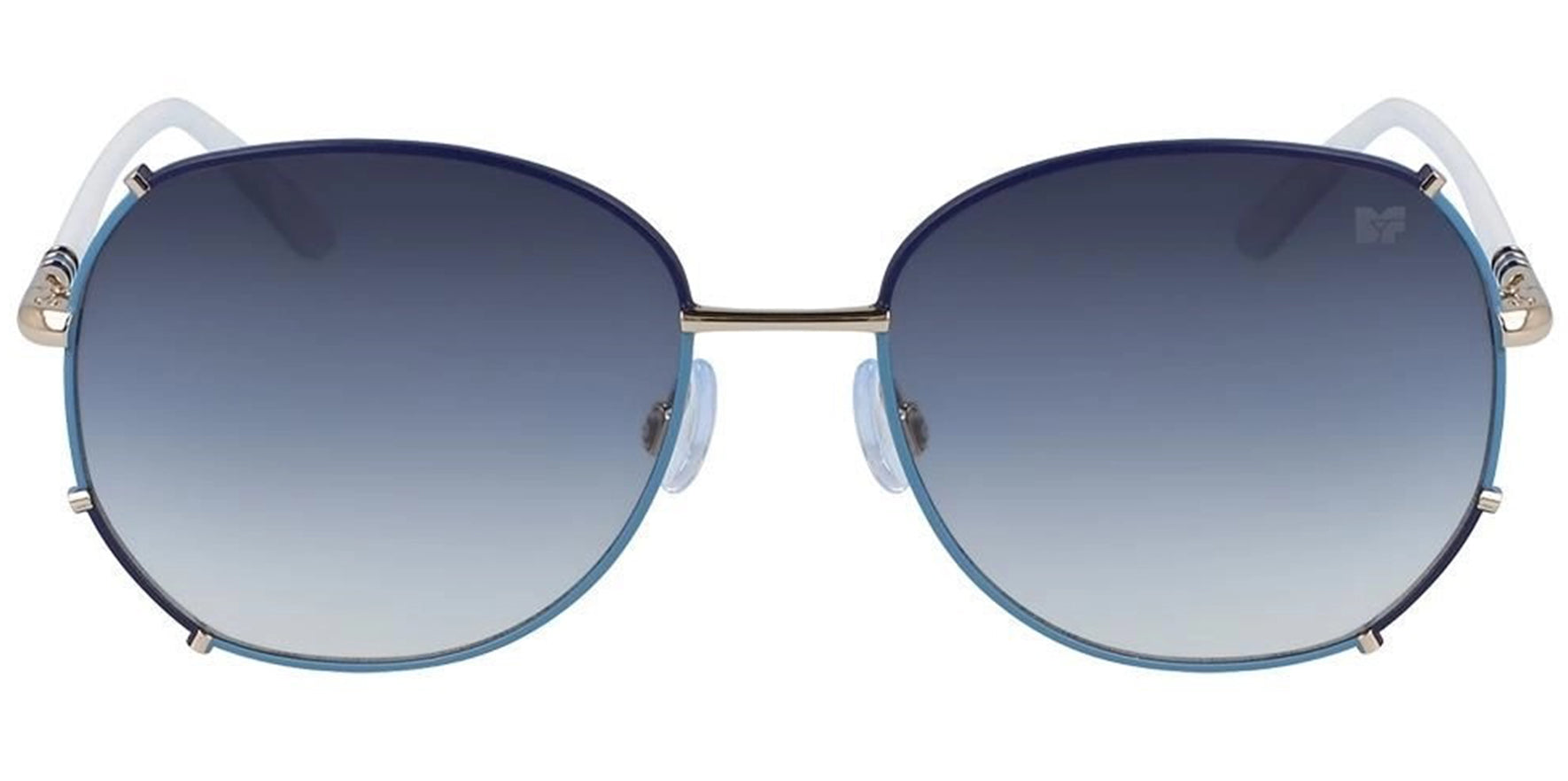 Diane Von Furstenberg Ryleigh Geometric Round w/ Gradient Lens - Eyedictive