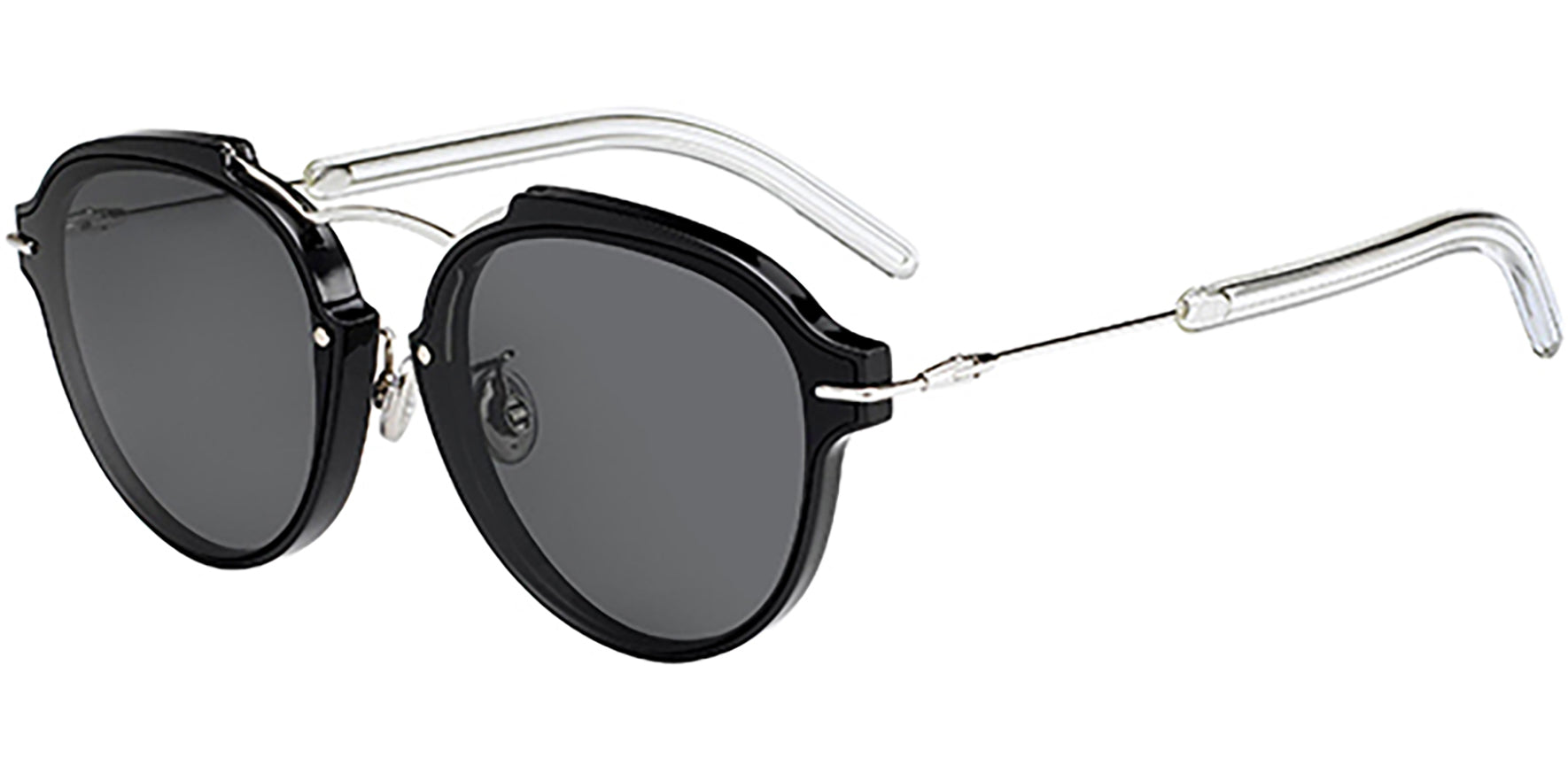 Dior Eclat Black/Palladium Designer Round - Eyedictive