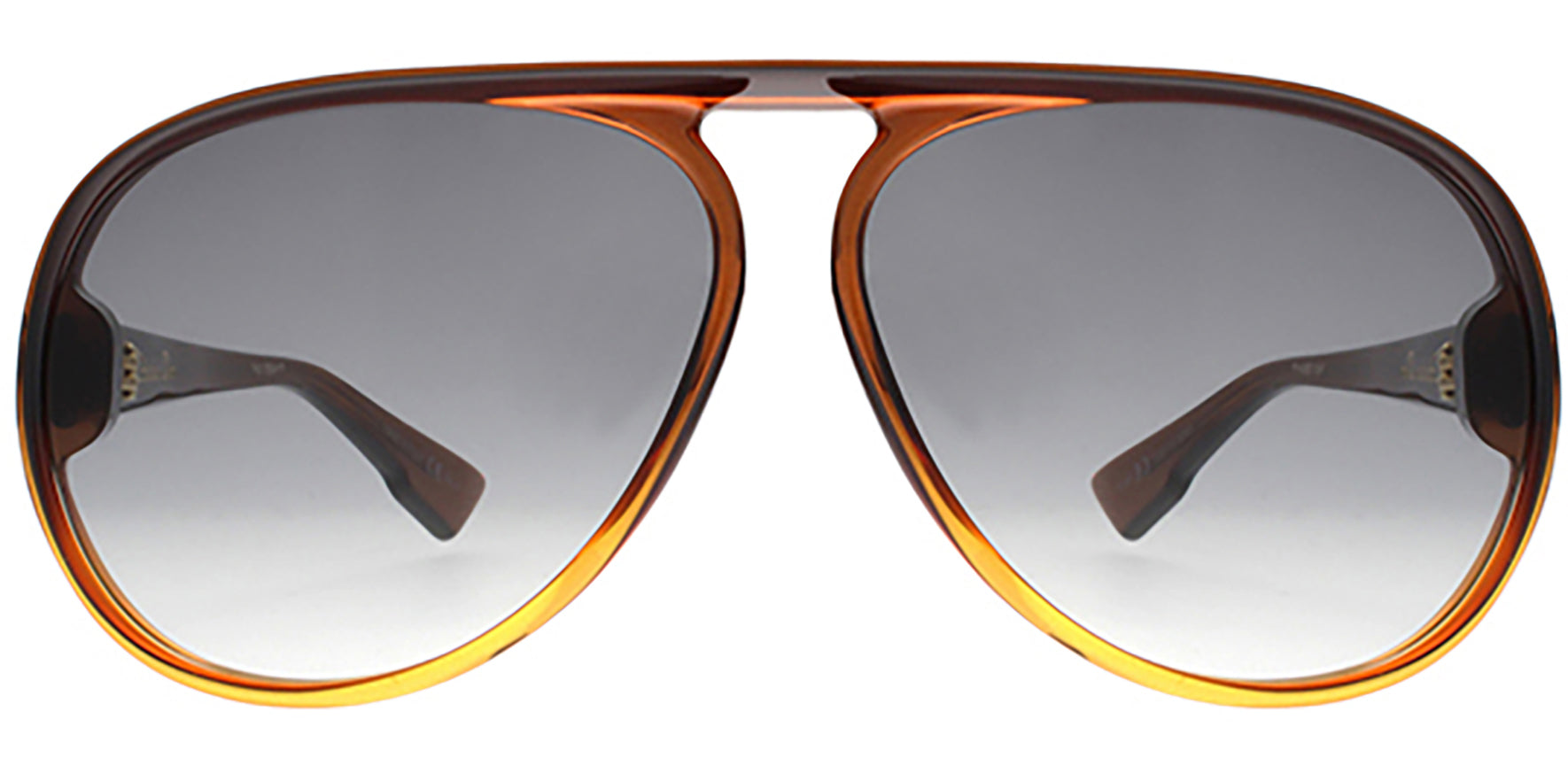 Dior Lia Brown Orange Retro Aviator - Eyedictive