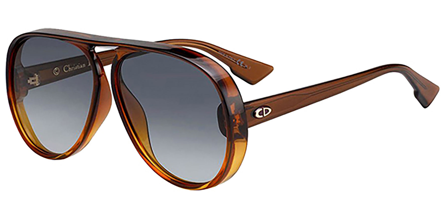 Dior Lia Brown Orange Retro Aviator - Eyedictive