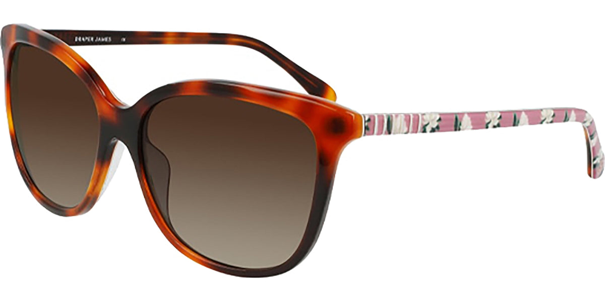 Draper James Tortoise Rounded Cat Eye w/ Gradient Lens 