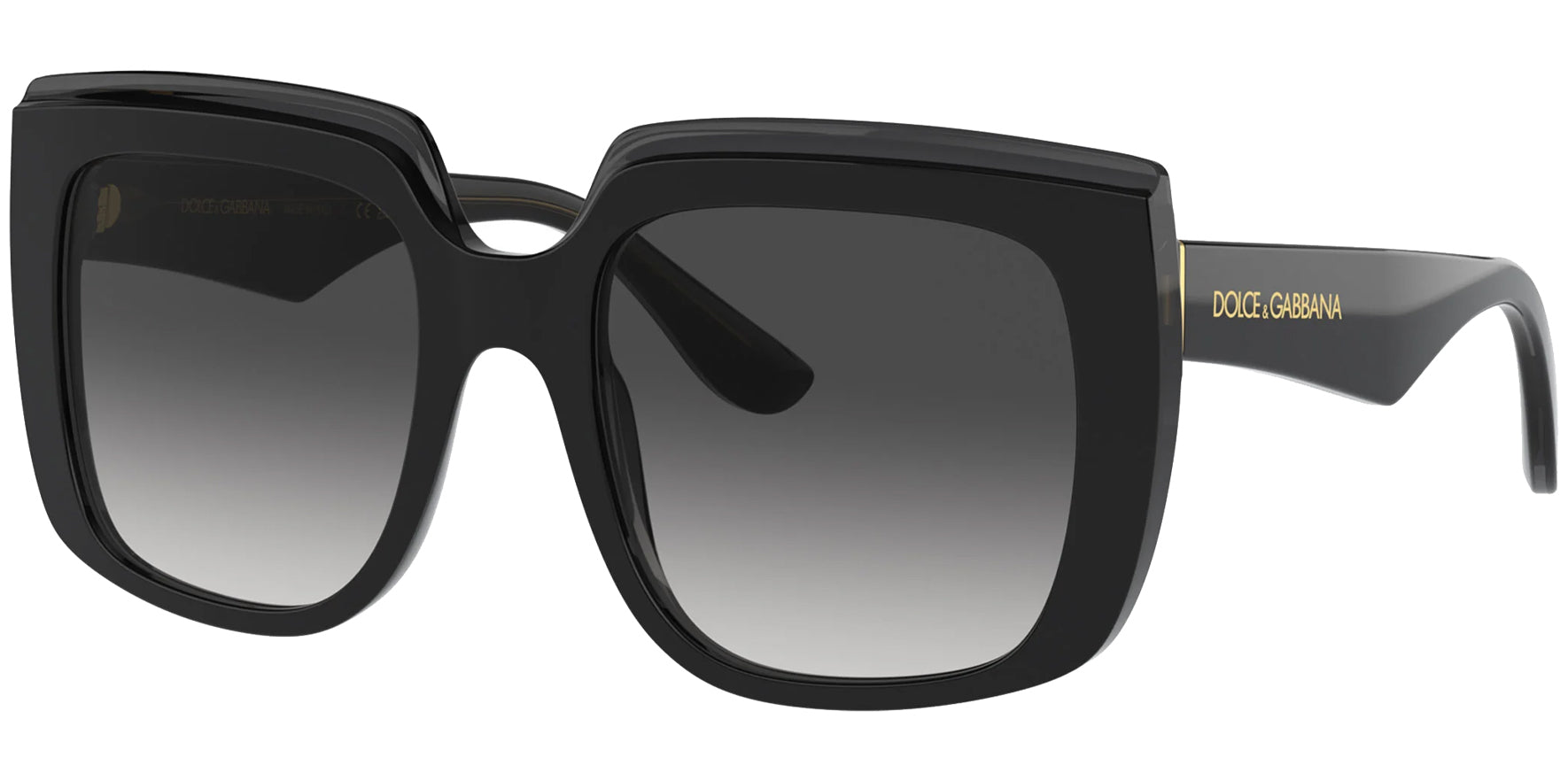 Dolce and Gabbana Black on Black Transparent Squared Butterfly - Eyedictive