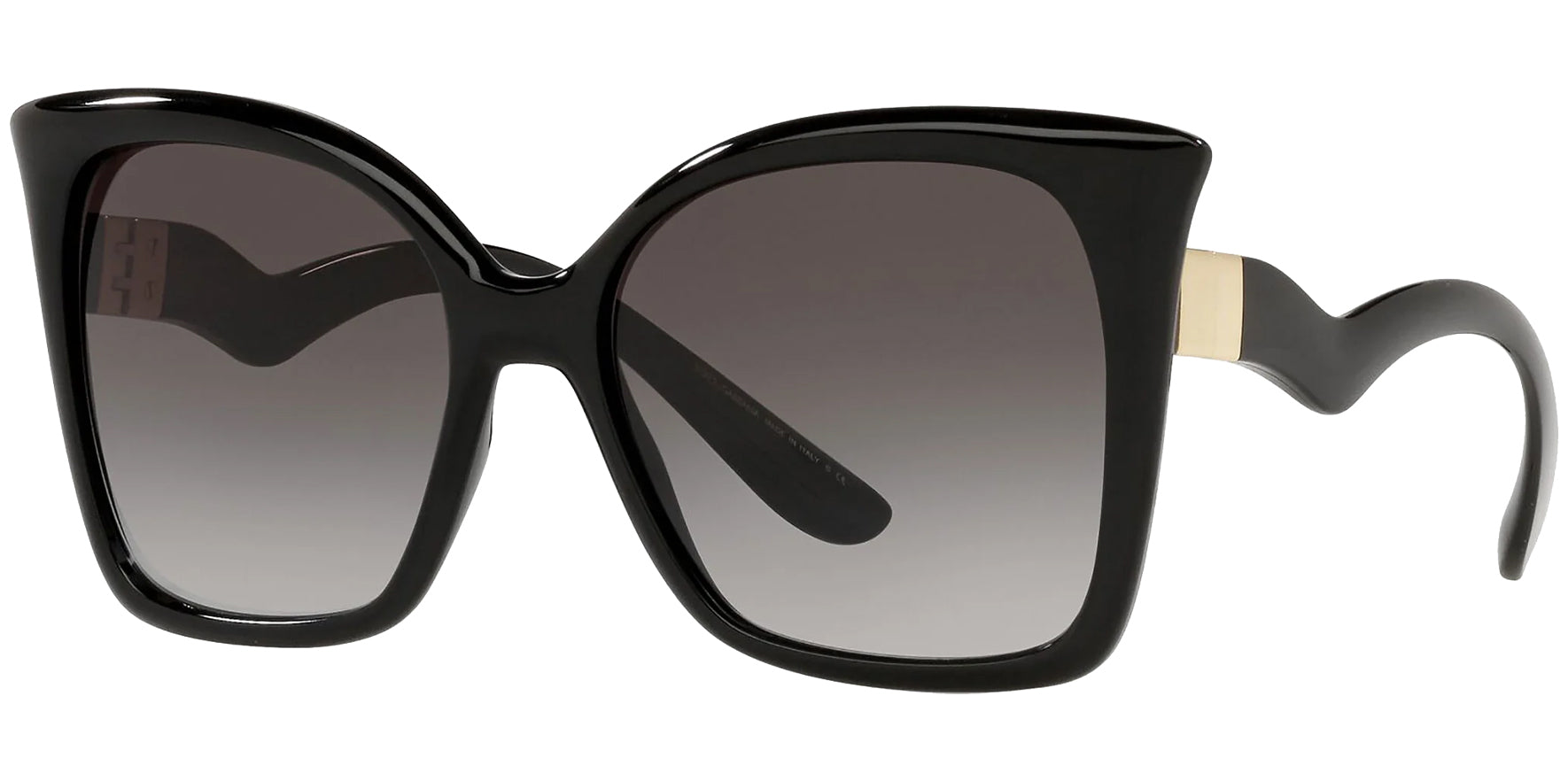 Dolce &amp; Gabbana Black Oversized Butterfly w/ Gradient Lens - Eyedictive